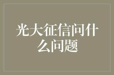 光大征信究竟在問什么？—— 深度解析企業(yè)信用調(diào)查與評(píng)估的核心維度